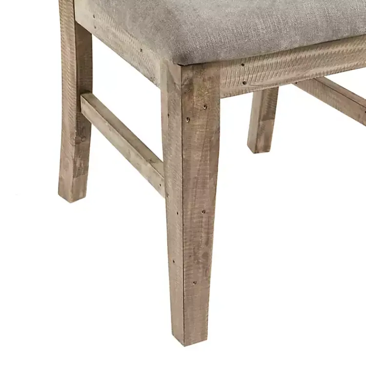 Dining Chairs-Kirklands Home Upholstered Rustic Dining Chairs, Set of 2 Gray