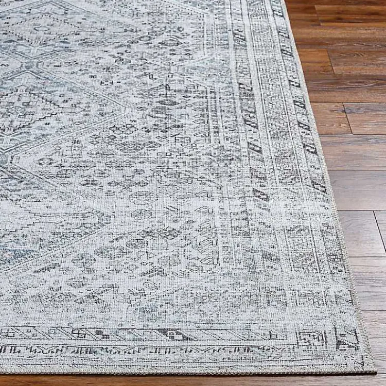 Area Rugs-Kirklands Home Traditional Washable Area Rug, 6x9 Blue