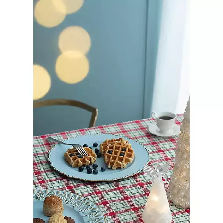 Serving & Entertaining-Kirklands Home Scalloped Beaded Rim Chargers, Set of 4 Blue