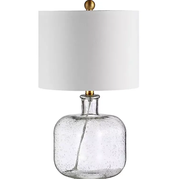 Table Lamps-Kirklands Home Seeded Glass Armena Table Lamp White