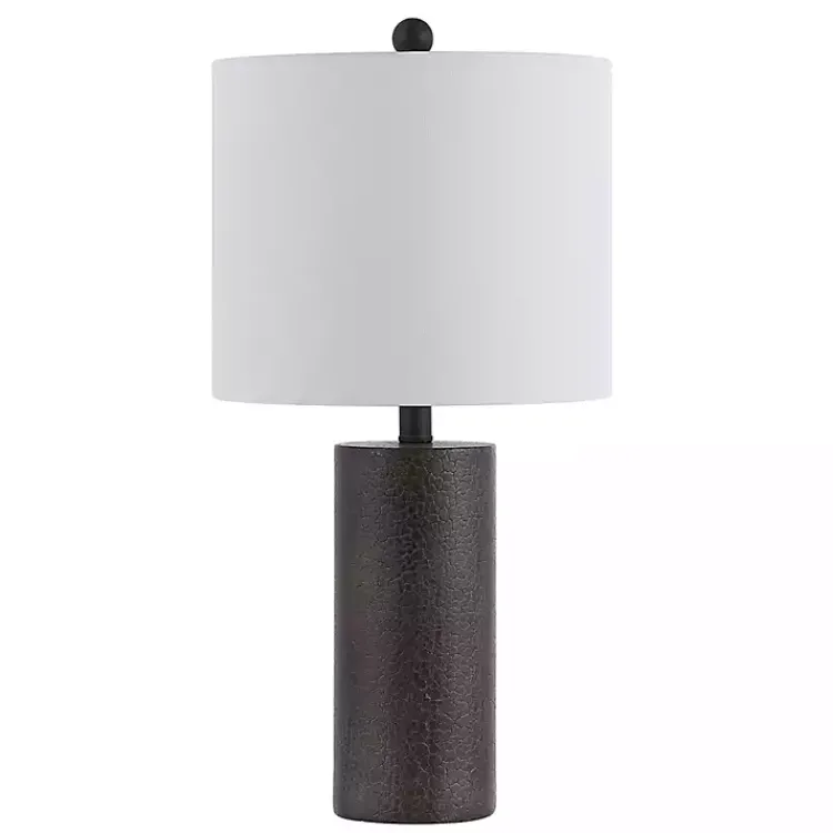 Table Lamps-Kirklands Home Dark Gray Textured Nori Table Lamp White