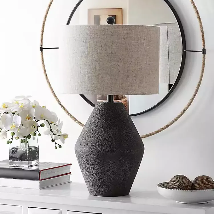 Table Lamps-Kirklands Home Brown Angled Gourd Ersta Table Lamp Tan