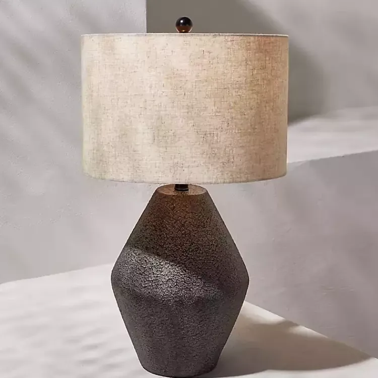 Table Lamps-Kirklands Home Brown Angled Gourd Ersta Table Lamp Tan
