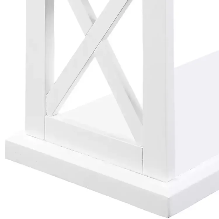 Console Tables-Kirklands Home Two-Tone Double X Sides Console Table White