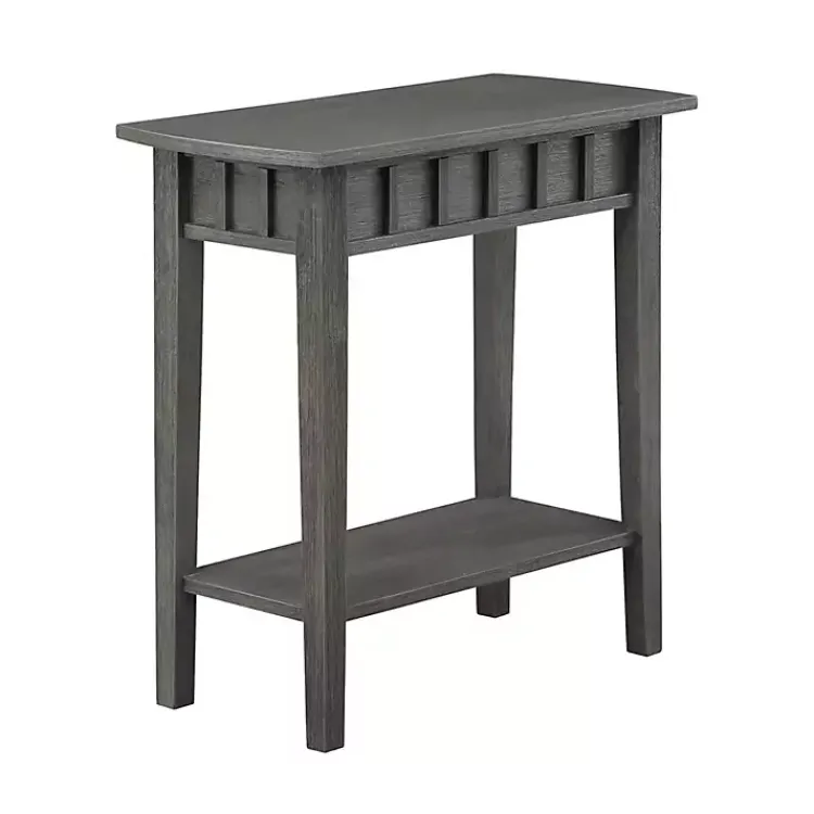 Accent & End Tables-Kirklands Home Wood Slat Accent Table Gray