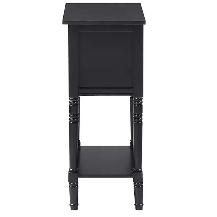 Accent & End Tables-Kirklands Home 3-Drawer Turned Legs Accent Table Black