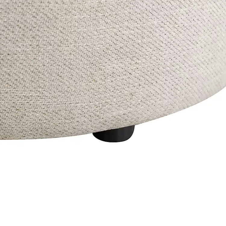 Benches & Ottomans-Kirklands Home Neutral Upholstered Nesting Ottomans, Set of 2 Ivory