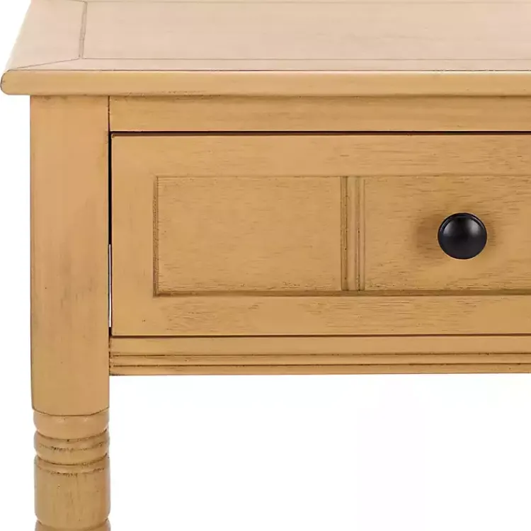 Console Tables-Kirklands Home Natural 2- Drawer Samantha Console Table Tan