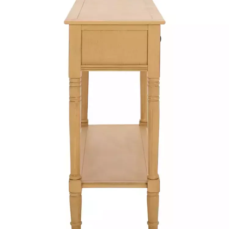 Console Tables-Kirklands Home Natural 2- Drawer Samantha Console Table Tan