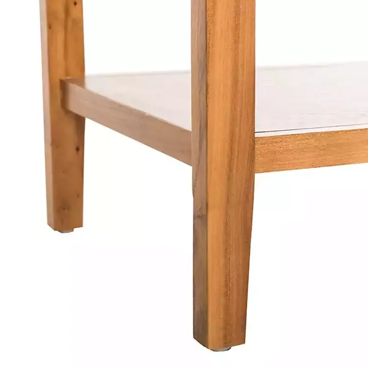 Cabinets & Sideboards-Kirklands Home Natural Oak 4-Drawer Charlotte Sideboard Brown