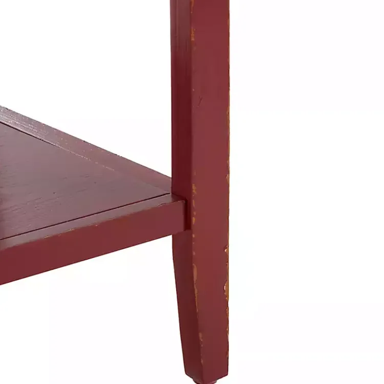 Cabinets & Sideboards-Kirklands Home & Oak 4-Drawer Charlotte Sideboard Red