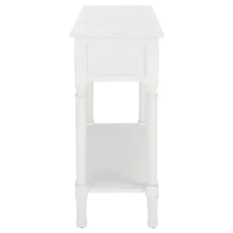 Console Tables-Kirklands Home Wood Allura Console Table White