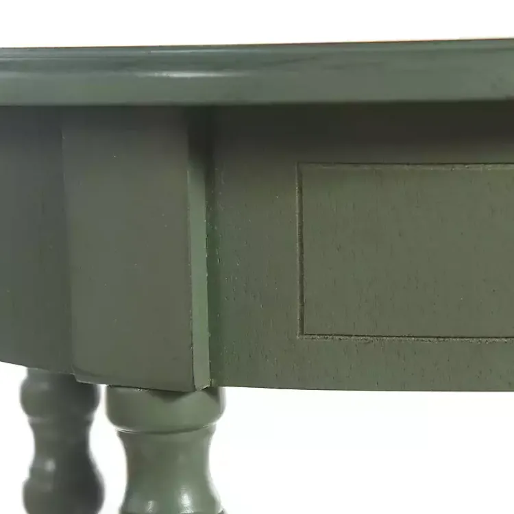 Accent & End Tables-Kirklands Home Wood Oval Emily Accent Table Green