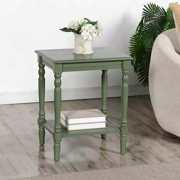 Accent & End Tables-Kirklands Home Wood Sybil Accent Table Green