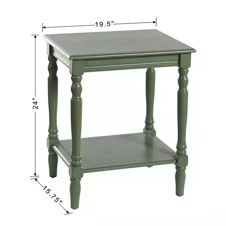 Accent & End Tables-Kirklands Home Wood Sybil Accent Table Green