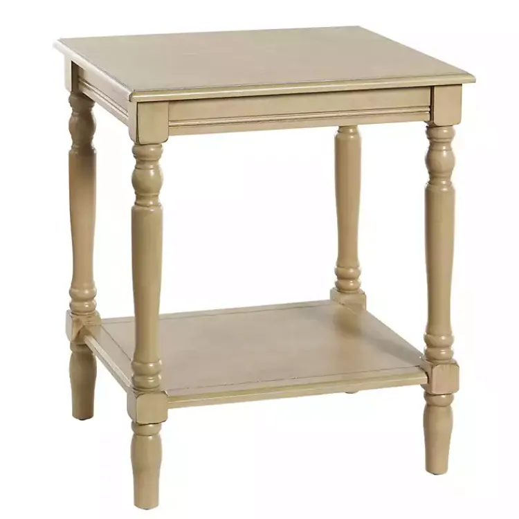 Accent & End Tables-Kirklands Home Natural Wood Sybil Accent Table Tan