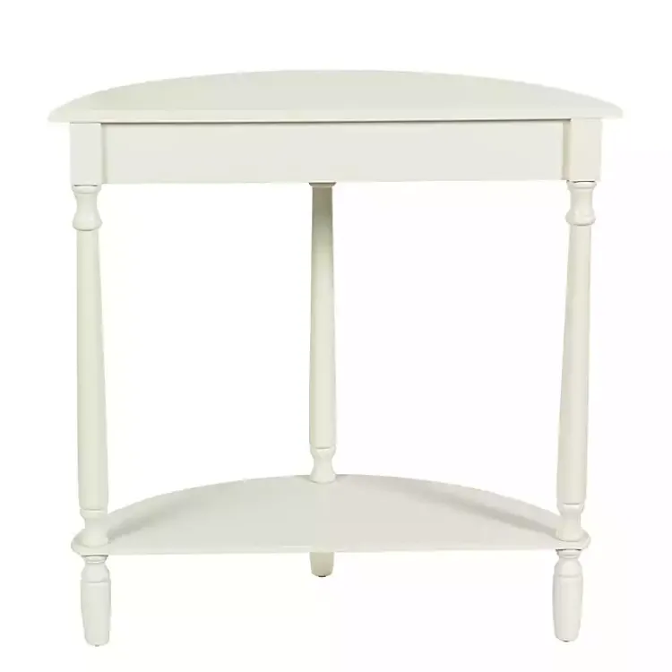 Console Tables-Kirklands Home Half Moon Tinslee Console Table White