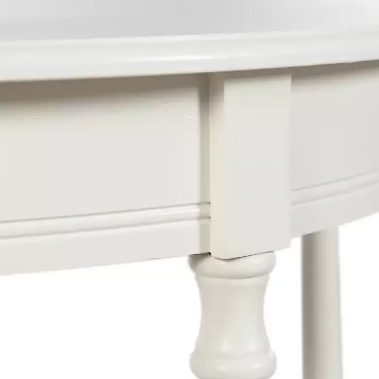Console Tables-Kirklands Home Half Moon Tinslee Console Table White