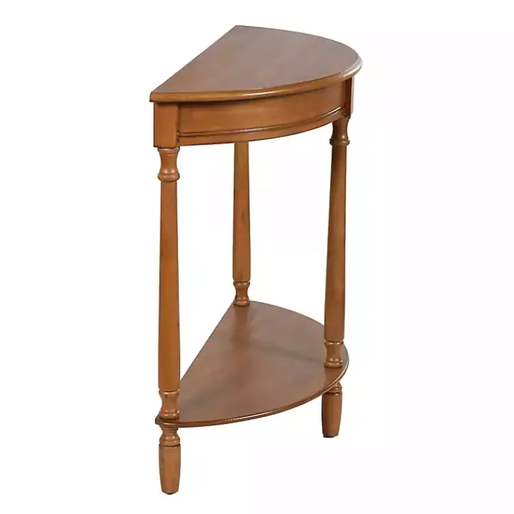 Console Tables-Kirklands Home Honey Half Moon Tinslee Console Table Brown