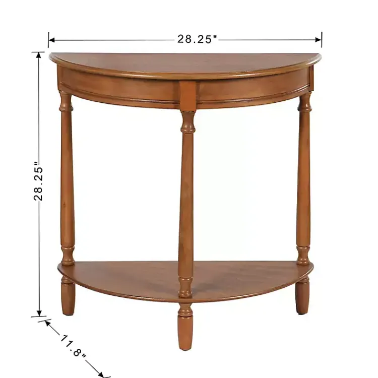Console Tables-Kirklands Home Honey Half Moon Tinslee Console Table Brown
