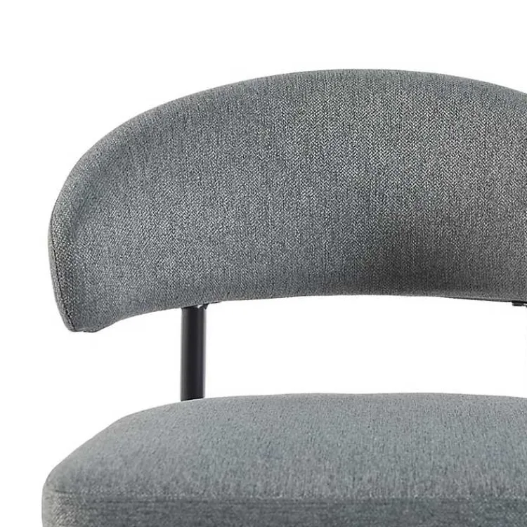 Dining Chairs-Kirklands Home Charcoal and Black Curved Dining Chairs, Set of 2 Gray