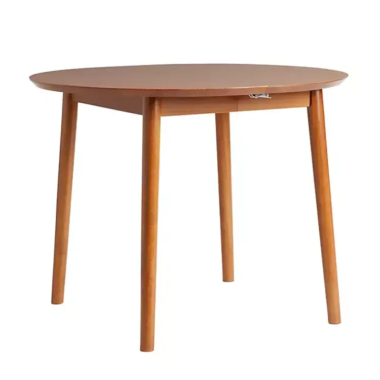 Dining Tables-Kirklands Home Caramel Wood Oval Dining Table with Leaf Tan