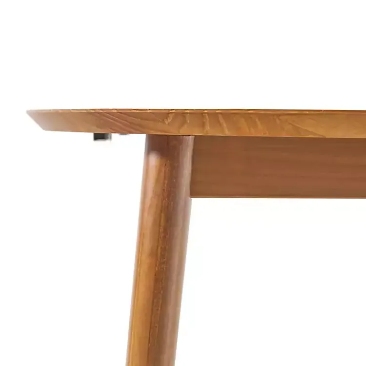 Dining Tables-Kirklands Home Caramel Wood Oval Dining Table with Leaf Tan