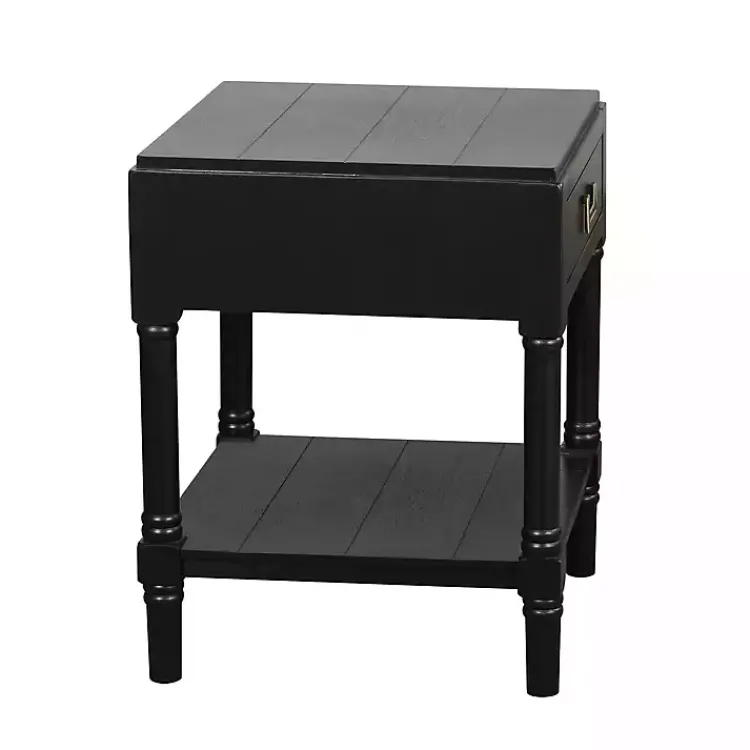 Accent & End Tables-Kirklands Home Wood Layla Accent Table Black