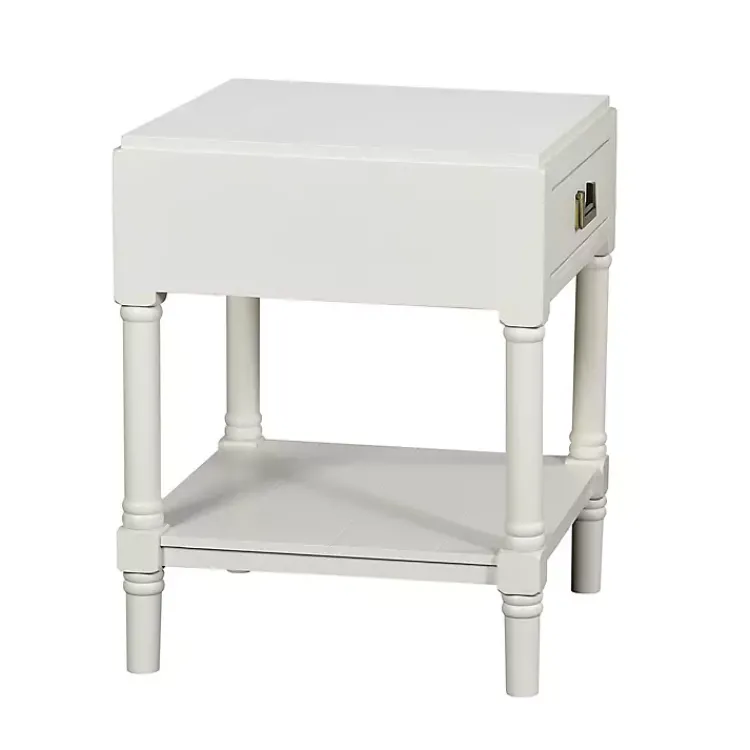 Accent & End Tables-Kirklands Home Wood Layla Accent Table White
