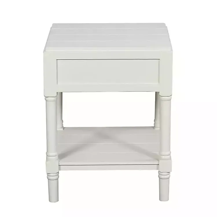 Accent & End Tables-Kirklands Home Wood Layla Accent Table White