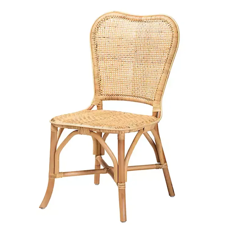 Dining Chairs-Kirklands Home Natural Rat Woven Irene Dining Chair Tan