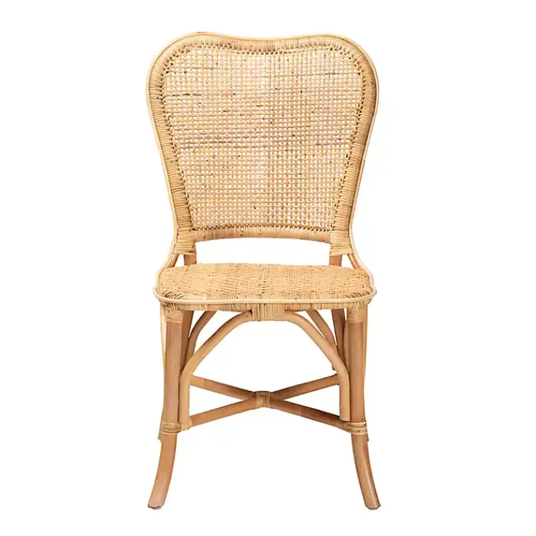 Dining Chairs-Kirklands Home Natural Rat Woven Irene Dining Chair Tan