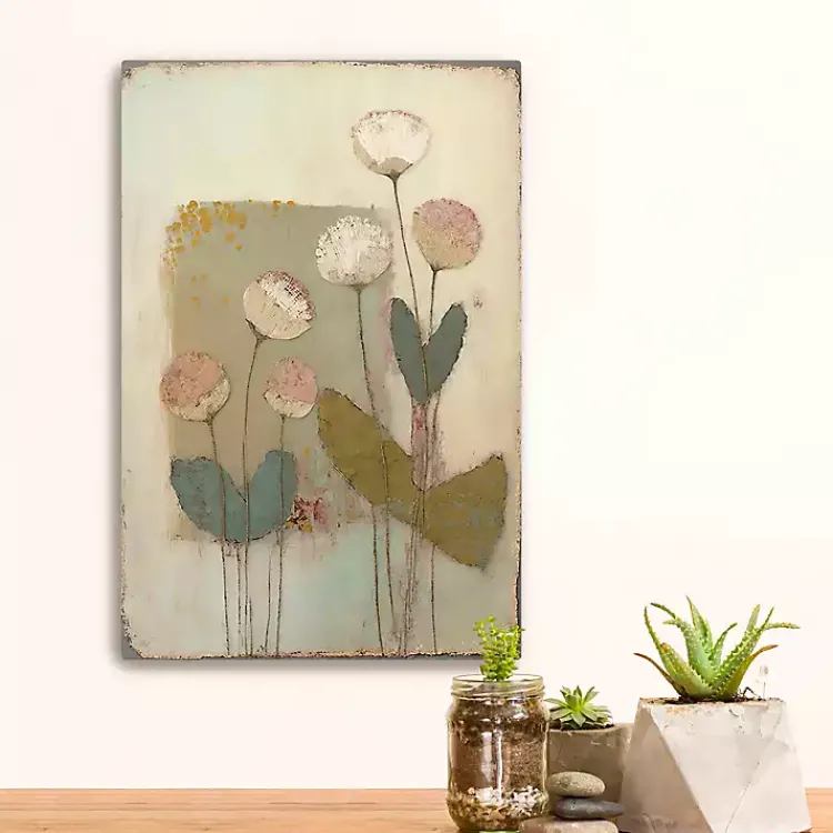 Canvas Art-Kirklands Home Blushcup Floral Encaustic Canvas Art Print Multi