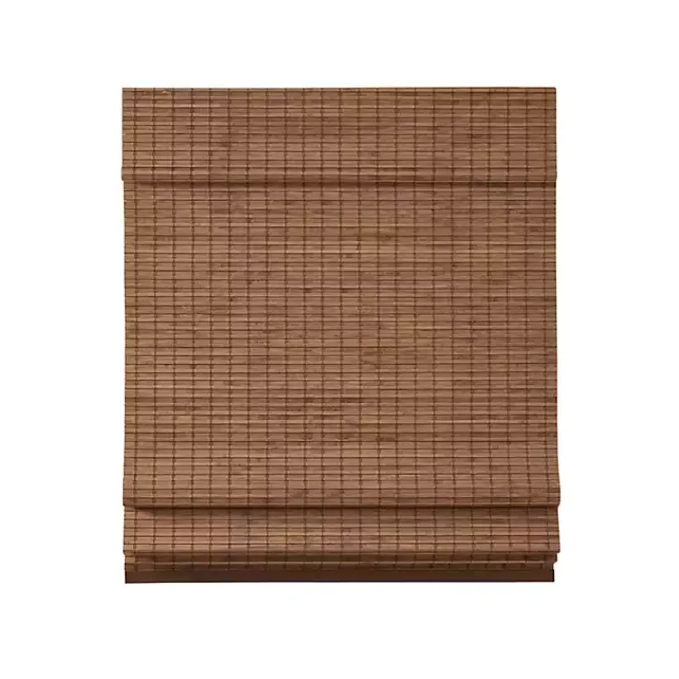 Curtains & Drapes-Kirklands Home Bamboo Light Filtering Roman Shade, 31 in. Brown