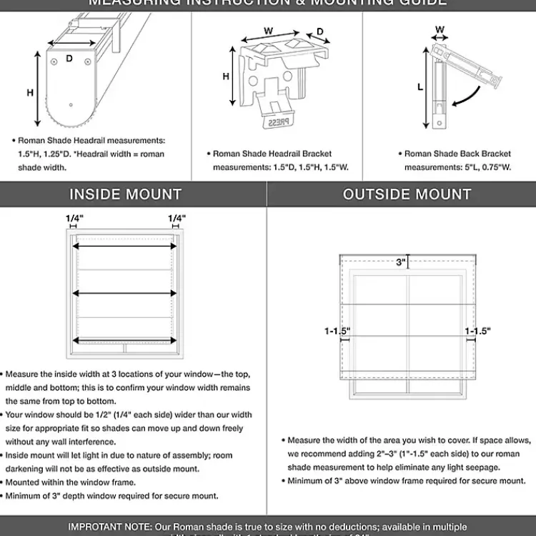 Curtains & Drapes-Kirklands Home Bamboo Light Filtering Roman Shade, 35 in. Brown