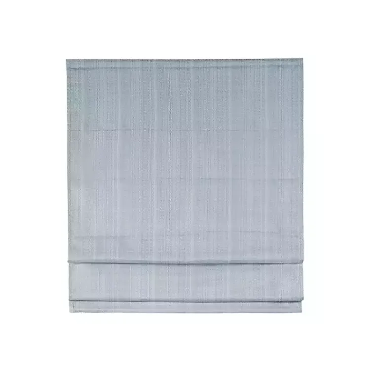 Curtains & Drapes-Kirklands Home Basketweave Cordless Roman Shade, 31 in. Blue