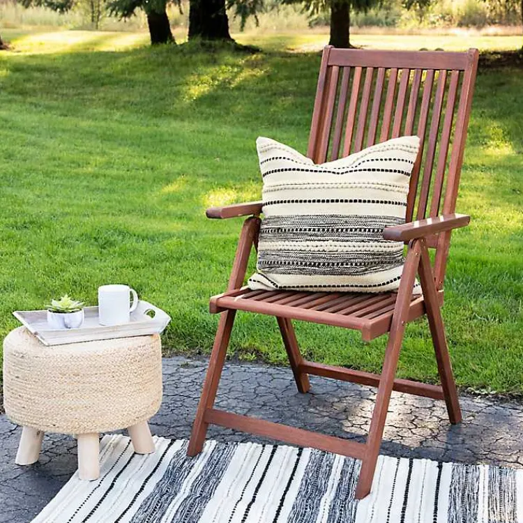 Outdoor Cushions & Pillows-Kirklands Home Black and Cream Twisted Indoor/Outdoor Pillow