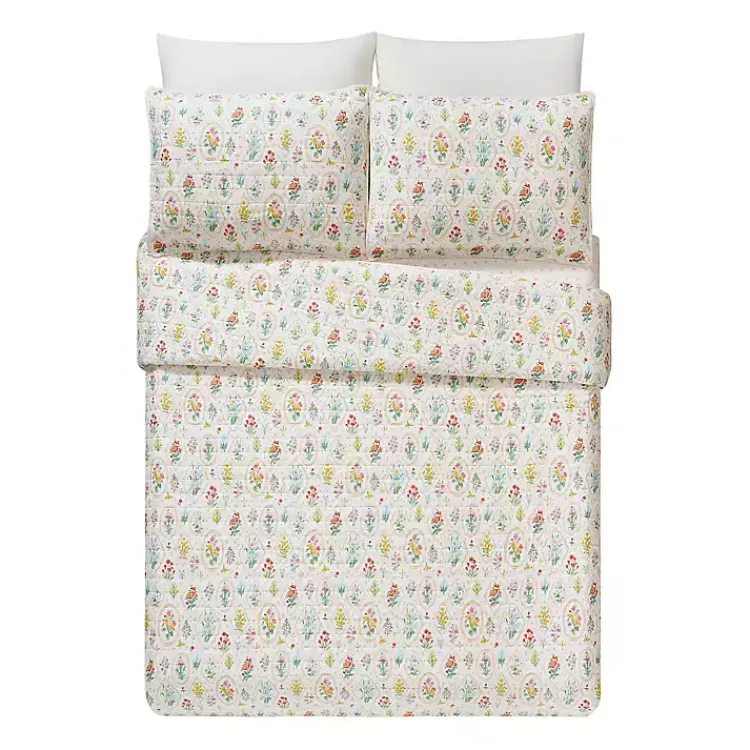 Quilts-Kirklands Home Floral Wallpaper 3-pc. Full/Queen Quilt Set