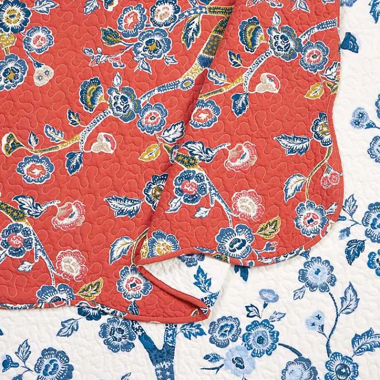 Quilts-Kirklands Home Floral Dreams 3-pc. King Quilt Set Red