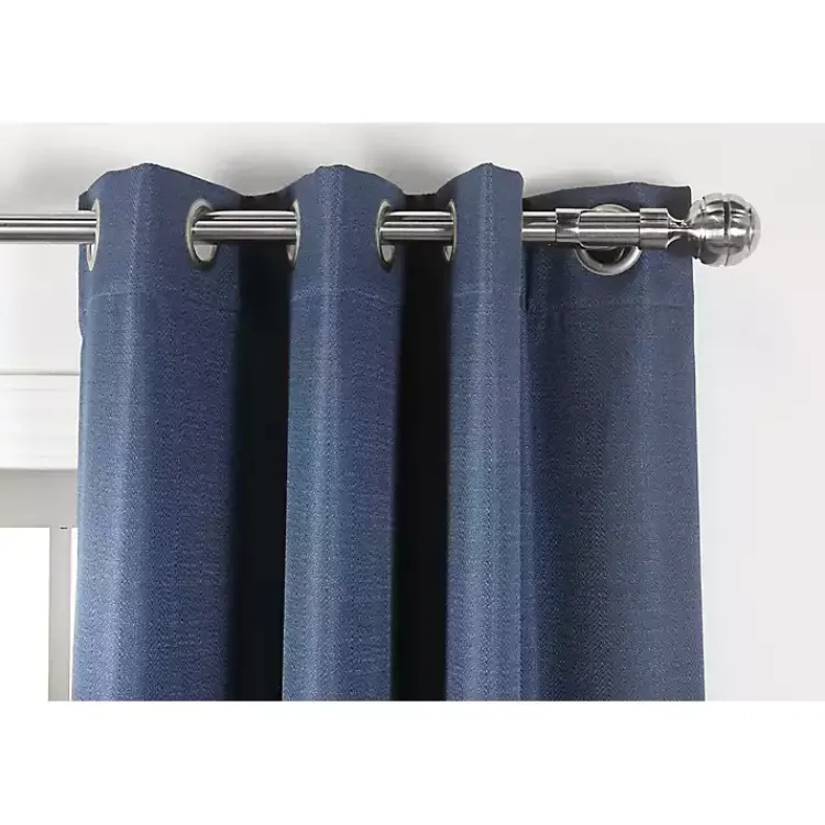 Curtain Rods & Hardware-Kirklands Home Nickel Blackout Extendable Curtain Rod, 72 in.