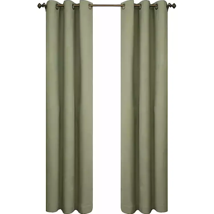 Curtains & Drapes-Kirklands Home Sage Room Darkening Curtain Panel Set, 54 in. Green