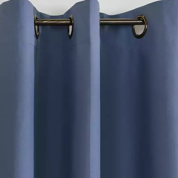 Curtains & Drapes-Kirklands Home Room Darkening Curtain Panel Set, 72 in. Blue