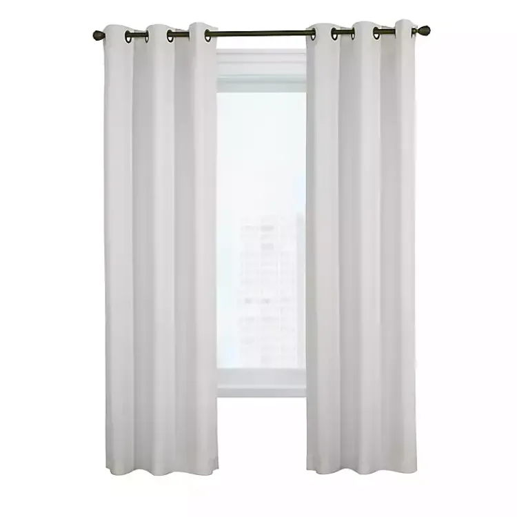 Curtains & Drapes-Kirklands Home Room Darkening Curtain Panel Set, 72 in. White