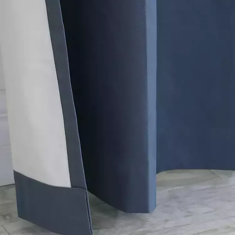 Curtains & Drapes-Kirklands Home Room Darkening Curtain Panel Set, 84 in. Blue