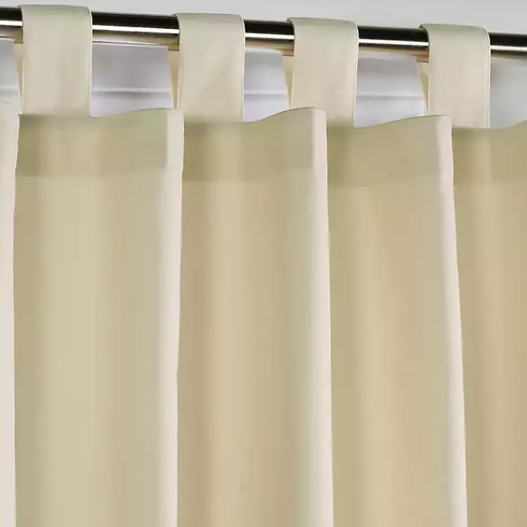 Curtains & Drapes-Kirklands Home Cream Weathermate Curtain Panel, 72 in Ivory