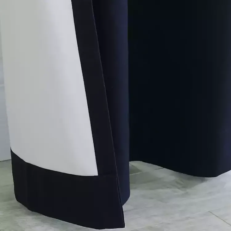 Curtains & Drapes-Kirklands Home Navy Weathermate Blackout Curtain Panel, 84 in. Blue