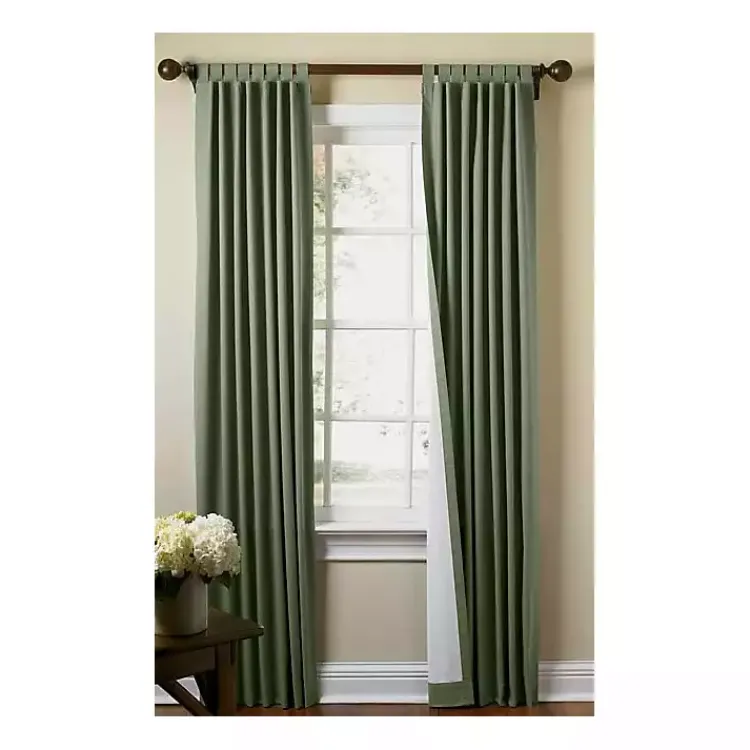 Curtains & Drapes-Kirklands Home Sage Weathermate Blackout Curtain Panel, 84 in. Green