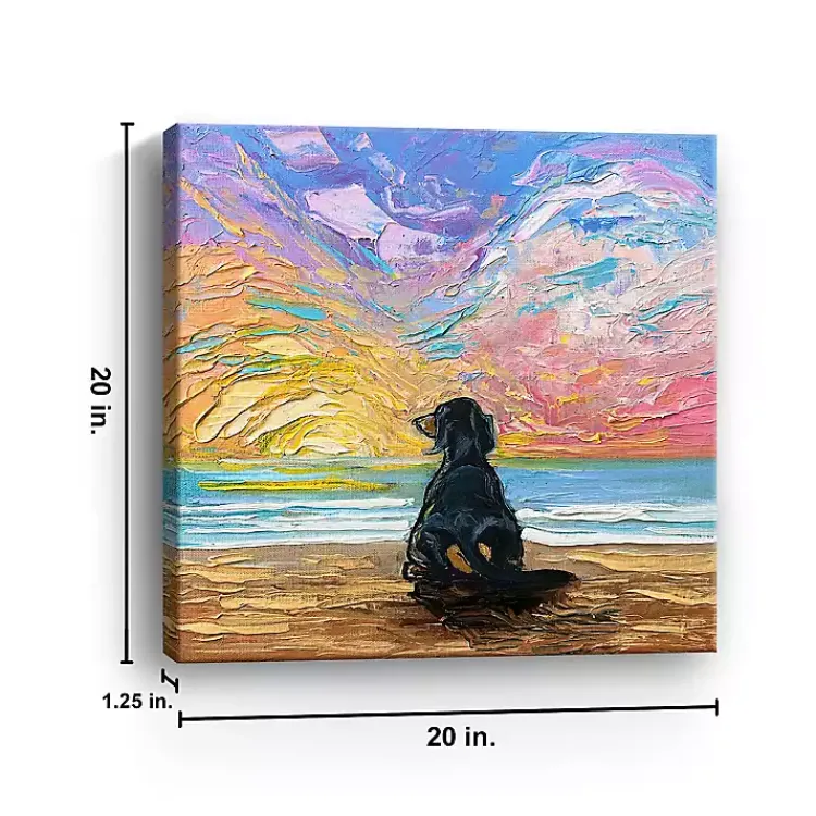 Canvas Art-Kirklands Home Dachshund Beach Days Canvas Art Print Multi