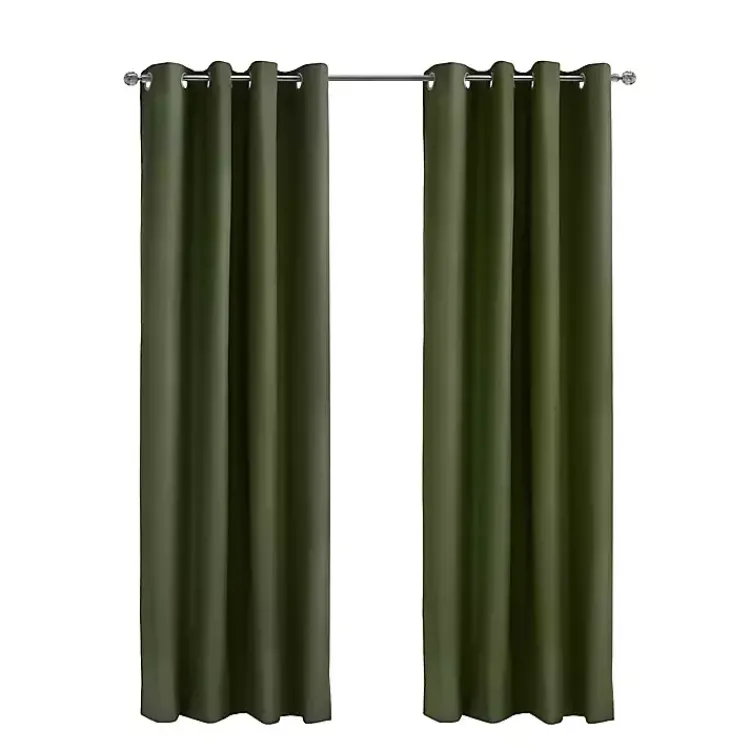 Curtains & Drapes-Kirklands Home Olive Alpine Blackout Curtain Panel, 108 in. Green