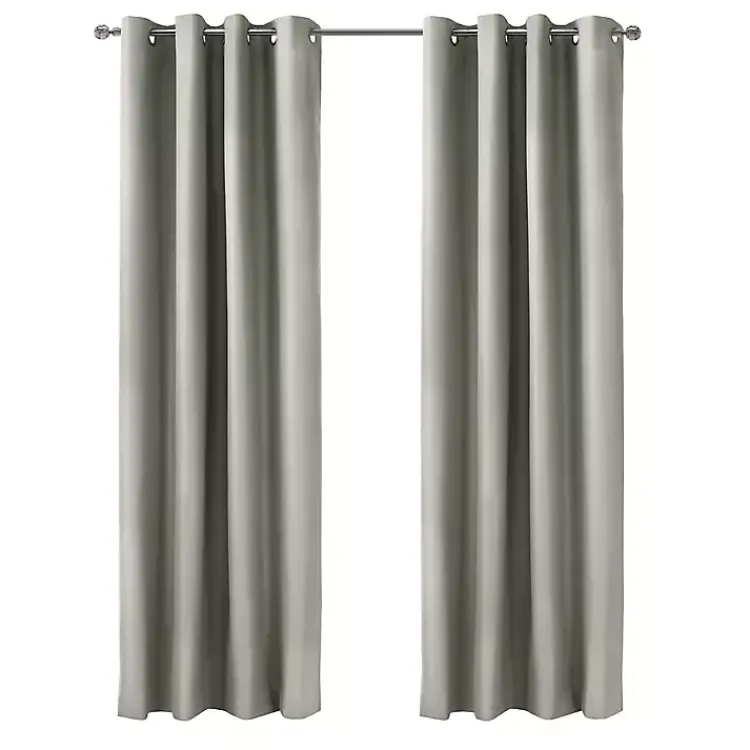 Curtains & Drapes-Kirklands Home Light Alpine Blackout Curtain Panel, 95 in. Gray